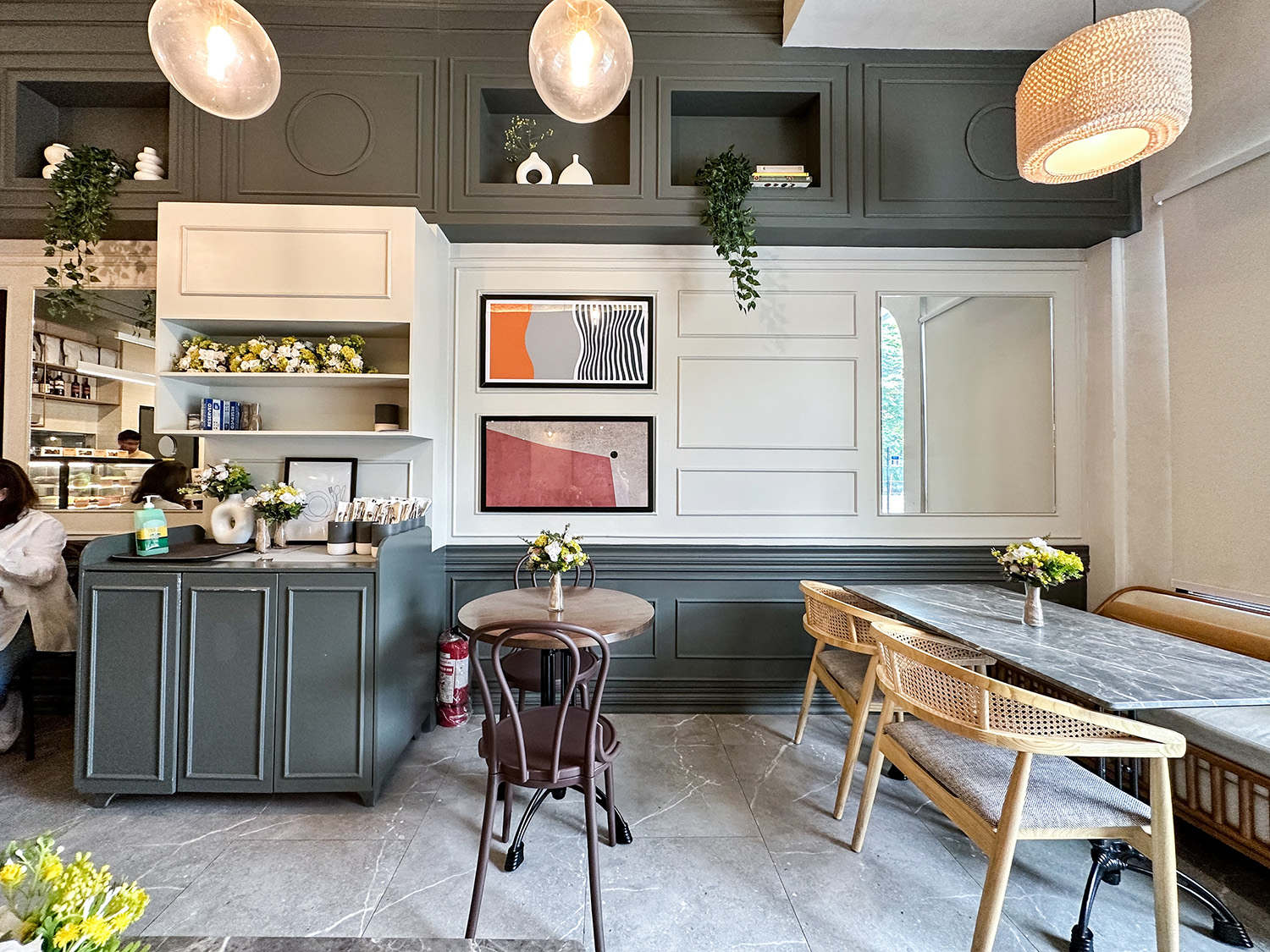 Manila Baker Brew and Bistro — elegant interior corner